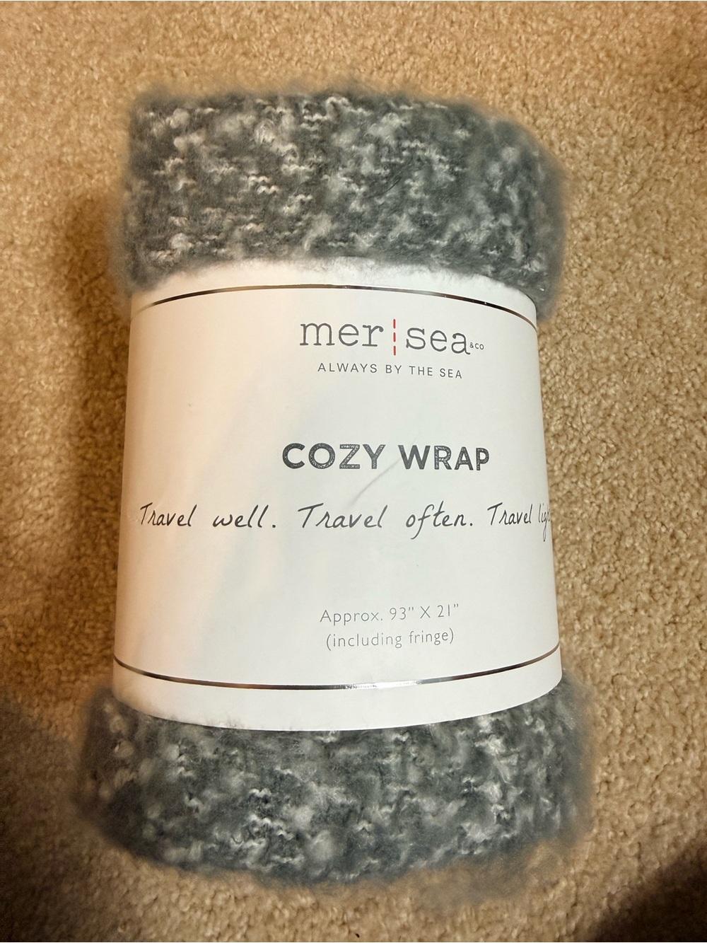 mer|sea Cozy Wrap Scarf in Heather Gray